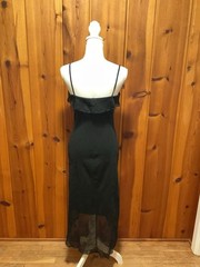 VTG 90s Byer Too! Lined Black Floral High-low Dress Made In USA S