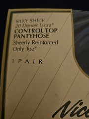 Sears Nice Touch SILKEN SHEERS Pantyhose w/Lycra VTG Steel Grey Full Figure Tall