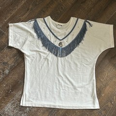 Vintage ACT III Womens Western Fringe Studded Concho 90’s Blue Medium USA