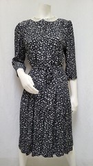Vintage Jane Schaffhausen Belle France Floral Dress Lace Collar – Size M
