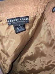 Vintage Y2K Tan Suede Grommet Skirt & Jacket Set In Large By Robert Louis Paris