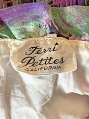 Vintage Terri Petites California Spaghetti Strap Floral Maxi Dress