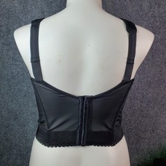 VTG Long Line Bullet Bra Corset Bustier Cincher Shaper 40DD Pin Up Lingerie