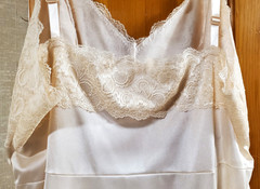 DIXIE BELLE Champagne Camisole Adj Straps Lace Trim – Size 42