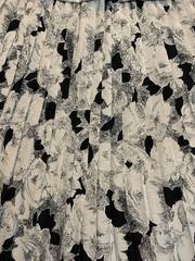 1980s V.L.P. Shimmery Black and Ivory Plus Size women’s Dress