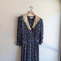 Vintage 80s Americana Prairie Dress Size Small