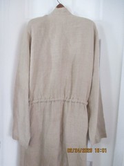 Vintage Thierry Mugler Natural Linen Jumpsuit Modernistic sz 38