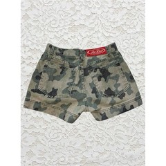 vintage camo denim shorts
