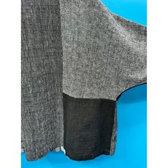 Vtg Sangam Womens L Cotton Lagenlook Artsy Minimalist Gray Black Batwing Jacket
