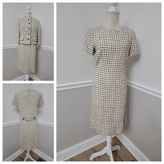 Vtg 50s Ben Barrack Plaid Wool Dress Suit 2pcs/Town and Country
