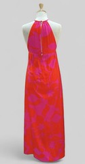 VNTG 70’s FUMI’S At WAIKIKI Floral Pattern Pink & Orange Maxi Dress Women’s XS/S