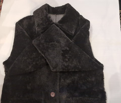 BLACK Sheepskin FULL LENGTH COAT LARGE Shearling