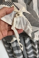 L’Aiglon Vintage 1960s Summer Stripe Dress Pleated Belted Mod Tailored Size 4