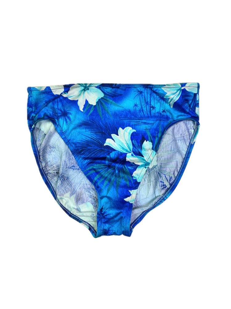 Vintage NWOT 90s Mainstream Size 18 Swim Bottoms Briefs Hi Cut Floral