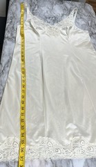 VTG Bali Slip Dress Lingerie Lace Adjustable Strap Ivory Sz 36 Made In USA