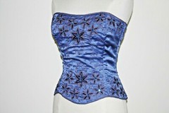 JASDEE Vintage Bustier Corset HandWork GottaThread & Beaded On Satin style F3166