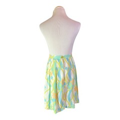 Vintage 1960s Homemade Pastel Floral Blouse Skirt Set