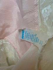 Vintage 1970s 1980s SEARS Pink Satin Lace Teddy Bodysuit Backless Lingerie L