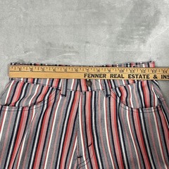 Vtg 70s Levis For Gals Big E Sta-Prest Striped Bell Bottom Pants Pink 26×30