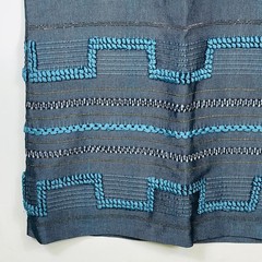 Plan Guadalajara Halter Maxi Dress Womens Small Teal Vintage Boho Artisan Mexico