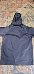 Rainskins Vintage 1980s Reversible Vinyl Rain Coat Jacket Green Blue Medium