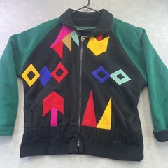 Braetan Womens Coat Color Block Design Wool Blend Jacket Medium Vintage