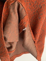 M Vintage College Girl New York Orange Matelasse Paisley Scooter Mod 60s Retro