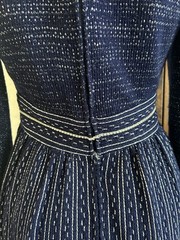 Vintage 60s 70s George Halley Rare Designer Blue & Silver Glitter Maxi Dress