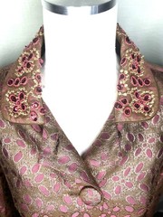 Vintage Metallic Brocade Dress&Coat