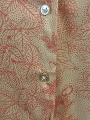 Devon Vtg 70s Polyester Top Size M Floral Blouse Collared Long Sleeves Button Up