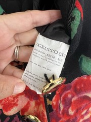 Vintage Emanuel Ungaro Solo Donna Paris Wool Floral Blazer Jacket Size 8 Italy