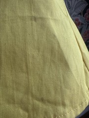 VTG 50s Designer Greta Plattry Deadstock Mustard Gold Blouse Button Up Top XS/S