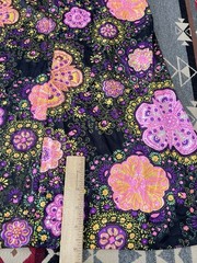 Vintage Psychedelic Floral Prairie Maxi Dress 60s 70s S/M T47