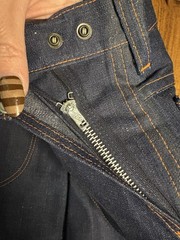 VTG NOS 60s BLUE BELL Girls Denim Sanforized Side Zip Jeanies Sz 8 Indigo Blue