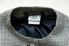 Vtg Laura Ashley 100% Wool Houndstooth Jacket Made in Great Britain Size UK14 US