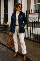 Barbour International Ladies Navy Jacket UK14 EU40 Heritage Utility Jacket