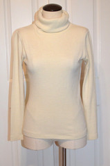 Vintage Lord & Taylor Ivory Wool & Acrylic Turtleneck Long Sleeve Women’s M