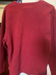 Vintage 90s Arctic Image Yellowstone Polar Bear Fleece Pullover Red Medium