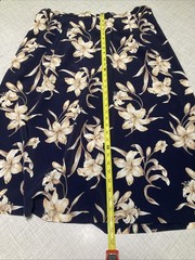 Vtg 90s Jaclyn Smith Floral Skirt Blouse Set Plus 24W 26W Navy Lily Flowy Summer