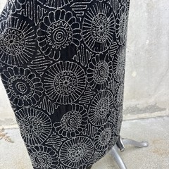 Antique 1920s Completely Beaded Flower Gown Silver Lamé Full Length Dress VTG