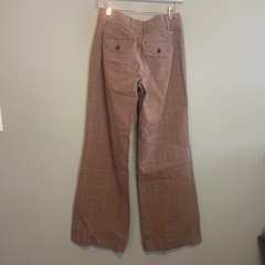 Gap Womens Wide Leg Plaid Career Work Flat Front Trouser Pants Brown Size 1