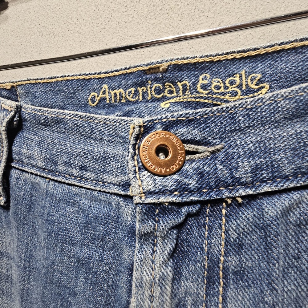 Vintage Y2K American Eagle Outfitters Favorite Low Rise Flare Jeans Size 8 Long