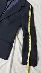 ICI Vintage 100% Wool, lined Suit, Made in Poland Navy pinstriped Womens sz 10