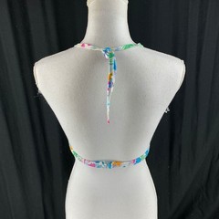 70s Vtg JC Penney Bikini Swim Top Size 14 (Fits XS/S) Hippie Boho Floral