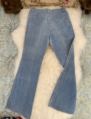 ~*ICONIC VINTAGE ROCK STAR FLARE LEG BLUE JEANS by WEEDS Sz 30″ waist~*