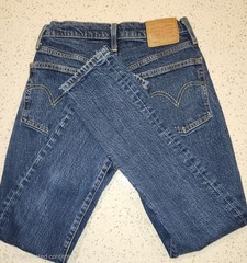 Vtg Style Big E Levi’s 501 S Red Label Skinny Button Fly Embroidered SZ 26/28!