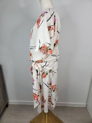 Vintage 80s Lori Max Drop Waist 20s Inspired Dress Woman’s 18W Floral Blosson