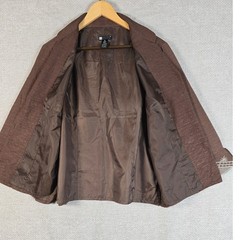 VTG Carole Little Silk Jacket XL Brown Beaded Embroidered Boho Art to Wear Lined