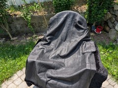 BLACK Sheepskin FULL LENGTH COAT LARGE Shearling