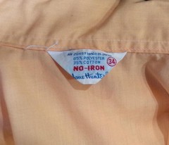 VTG RETRO 50s 60s Cotton PEACH Blouse NEW OLD STOCK NOS 34 B BOHO BEACH BUTTON